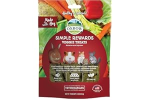 Oxbow - Friandises pour lapins, cochons d'Inde, chinchillas goût VÉGÉTAUX 60 g