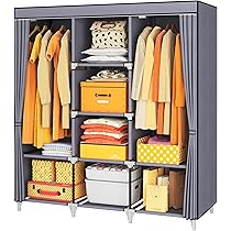 hide Closet Collection【美品】 HAIS Portable Closet Armoire 67''x41'' Wardrobe (8 Cubbies - 3