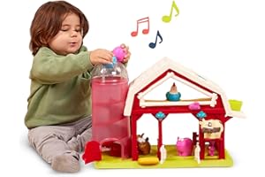 B. toys – Musical Fun Farm – interaktywna stodoła zabawkowa – zwierzęta gospodarcze – czerwona stodoła ze światłami i dźwiękami – muzyczna zabawka dla dzieci – 2 lata +