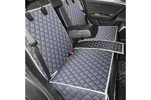 ANOSOSPECIAL Cubierta Asiento Coche Perro Gris,Funda Perro Impermeable y Resistente.Alfombra de Asiento de Estilo Protector Antidesliante,Fácil de Instalar Universal para SUV