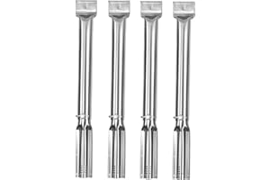 REPLACE PARTS GriHero Stainless Steel Burners Tube Universal BBQ Replacement Parts Compatible with Nexgrill, Brinkmann, Char-Broil and Most Gas Grills, Adjustable Extend from 13” to 17.5" (4 Pack, Swallow Tail)