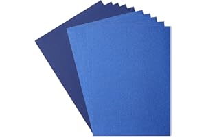 VAESSEN CREATIVE Florence Papier cartonné (216 g/m²) et papier pailleté (250 g/m²), bleu foncé, A4, 10 feuilles, pour scrapbooking, fabrication de cartes, découpe et autres travaux manuels 800208-012