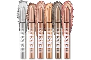 HQDA 6-teiliges Lidschatten-Stick-Set, Creme-Lidschattenstift, Wasserfester Langanhaltender Augen-Make-up-Stift (Set B)