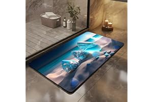 Olnamaro Tapis De Bain Antidérapant,Tapis de Bain Diatomite&Modèle Rare 3D(Pierre de l'espoir),Tapis de Bain Doux, Absorbant et Séchant Rapidement,Décorer l'ambiance 60x40CM