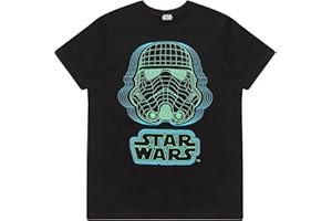 POPGEAR Star Wars Stomtrooper Wireframe Helmet T-Shirt, Kids, 4-13 Years, Black, Official Merchandise