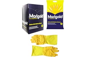 ELIFE Marigold Extra Life Kitchen Glove Medium 1 x 6 Pairs