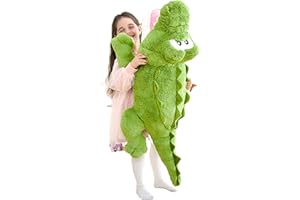 IKASA Coccodrillo Giganti Peluche Giocattolo Morbido - Animali di Peluche Grandi Gigante Enormi Teneri Enorme Jumbo Morbidosi Bellissimi Animale Grasso - Regali per Bambini Ragazze (78cm, Verde)