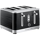 Russell Hobbs 24381 Inspire High Gloss Plastic Four Slice Toaster, Black
