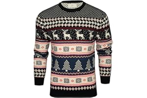 Xact Men's Nordic Fairisle Crew Neck Christmas Jumper