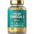 Vegan Omega 3 DHA from Algae Oil 1500mg | 60 Softgels | High Strength 450mg of ALA and 240mg of DHA Per Serving | No Artificial Preservatives | by Horbaach