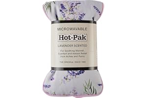 Warmies Hot-Pak Lavender - Mochila con peso para microondas con aroma a lavanda francesa. Bolsa de trigo fría o caliente para una relajación fresca y un alivio cálido