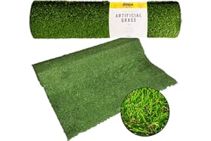 Simpa 1 x Quality Non Fade Artificial Grass Pile Roll - 4m x 1m / 13ft x 3.3ft - 20mm Pile Height - Astro Turf Fake Lawn - Tested for Extreme Weather Conditions.