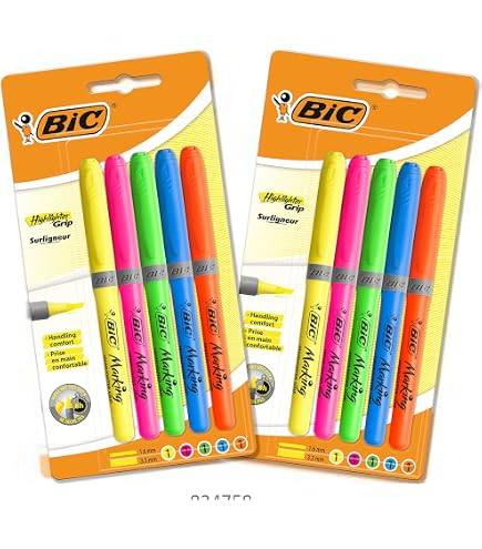 APLI Textmarker-Set 4-tlg. – Einziehbar, Keilspitze 4 Mm, In Leuchtfarben