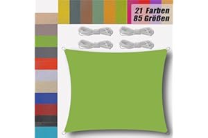 UFAMILUK sonnensegel wasserdicht rechteckig 1.5x2m sonnensegel Balkon Regenschutz 95% UV Schutz Windschutz Überdachung Plane für Garten Terrasse Outdoor Camping Patio Schwimmbad Grün