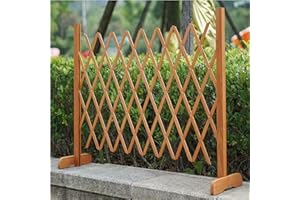 Gr8 Garden Expanding Portable Fence Wooden Screen Gate Trellis Style Freestanding Kids Safety Dog Pet Patio Lawn Divider