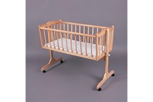 Culla a dondolo neonato in legno naturale 90x40cm - BambinoWorld