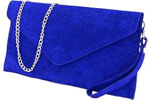 LEAHWARD Genuine Italian Suede Leather Envelope Clutch Bags Party Wedding Purse Handbag Cross Body Bag CW01