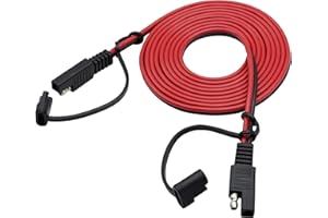 AAOTOKK SAE à SAE 16 AWG Harnais Fil DC Power Automotive Extension Cable Connexion/Déconnexion Rapide Câble à Action Instantanée pour Moto,Camp,Panneaux Solaires.(2,4 m/7,8 Pieds)