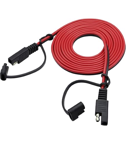 SAE Y Splitter 1 A 2, Cavo Di Prolunga 60cm 14AWG, Da Maschio A 2 Femmine, Con Tappo Antipolvere, Per Pannelli Solari, Moto E Auto, 20A 1-36V