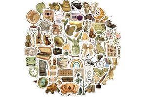AIRNOGO Autocollant 100 Pièces Vintage Stickers Aesthetic Nostalgiques Thèmes Imperméable Vinyle Rétro Stickers Décoration pour Bullet Journal Scrapbooking Ordinateur Portable Valise Snowboard Téléphones etc