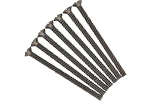 Evoges M3.5 x 50mm Long Raised Countersunk Slotted Head Electrical Screws for Plugs Socket Switches, Pack of 20 (Black Nickel)