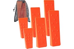 AR-PRO Trädfällningskilar med piggar, 6-pack med 2 var på 25, 20 och 14 cm, för säker trädfällning, med förvaringsväska, styr och stabiliserar träd för säker fällning, för skogshuggare och avverkare