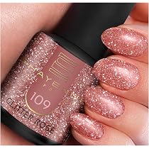 SHAYENNE UV Gel Nagellack - 109 Glitter Rose Rosa mit Glitzer 15 ...