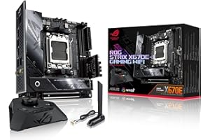 ASUS ROG STRIX X670E-I GAMING WIFI – Carte mère gaming AMD Ryzen AM5 ITX (PCIe 5.0, DDR5, 10+2 phases d'alimentation, 2 x M.2, ROG Strix Hive, Bouton PBO en mode EZ, Wi-Fi 6E, 2 x USB4 Type-C)