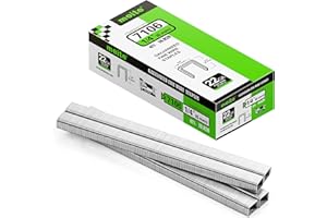 meite Type 71/6 mm Staples, Galvanised Type 71 Upholstery Staples for Staple Gun, 22 Gauge, 9.1 mm Crown, Ideal for Carpet, Work Box, Cable, Shed, Fence (10,000 Counts)
