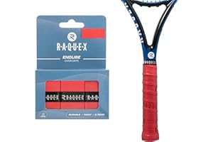 Raquex Paquete de 3 Cintas Endure, de 0,75 mm de Grosor, para empuñaduras de Raquetas, Antideslizantes, para Raquetas de Tenis, bádminton, Squash y pádel