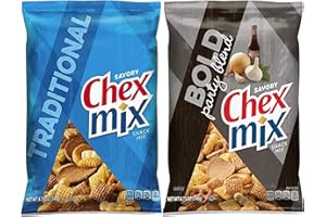 WORLD FOOD SHOP Chex Mix Duo Delight - Bold Party Blend 248g & Traditional 248g Combo Pack - Crunchy and Satisfying Mix - Convenient Pack for On-the-Go Enjoyment