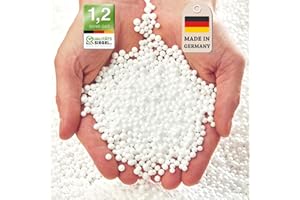 Green Bean 1 Liter Hochwertige EPS Perlen aus Deutscher Produktion für Sitzsack-Füllung | Styropor-Kügelchen Nachfüllpack Kissen-Füllung Stillkissen Styroporkugeln