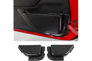 Hoolcar Front Door Storage Pockets, Door Side Insert Organizer Box Door Net Pocket Replacement for 2011-2018 Jeep Wrangler JK JKU, Interior Storage Expansion Accessories, Black, 2PCs