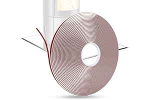 BIJON Plus Silikon-Dichtlippe Schmutzlippe für Kaminplatte, Glasbodenplatte, Ofenplatte, Bodenplatte, Kaminofenplatte - Kaminofen Dichtung Selbstklebend - Länge 4,5m