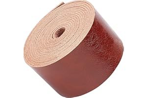 GORGECRAFT Bande de Sangle en Cuir Marron 1.5,79 cm de Large et (5),(1) cm de Long Motif Litchi Ceinture en Cuir Cordon Plat Simple Face pour Projets D'Artisanat de Bricolage Vêtements Emballage