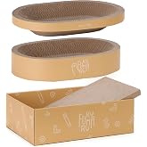 FUKUMARU Cat Scratching Post Set of 3 Scratching Posts Heavy Duty Corrugated Cardboard Space-Saving and Durable.