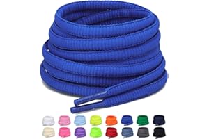 Puzeam Lacets Ovales de Sport [ 2 Paires ] lacets de Chaussures Demi Ronds les Course de Baskets de Running - Largeur 6 mm,16 couleurs au Choix