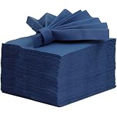 Airlaid Pe&ccedil;ete 40x40 cm (A&ccedil;ık &Ouml;l&ccedil;&uuml;) &ndash; 20x20 cm Katlı, 50&rsquo;li Paket, Kumaş Dokulu, Hijyenik, Premium Sofra Pe&ccedil;etesi (Lacivert)