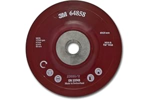 3M plateau pour disques abrasifs Cubitron II - Diamètre 125mm - 1 x plateau de support pour ponceuse et meuleuse en rouge