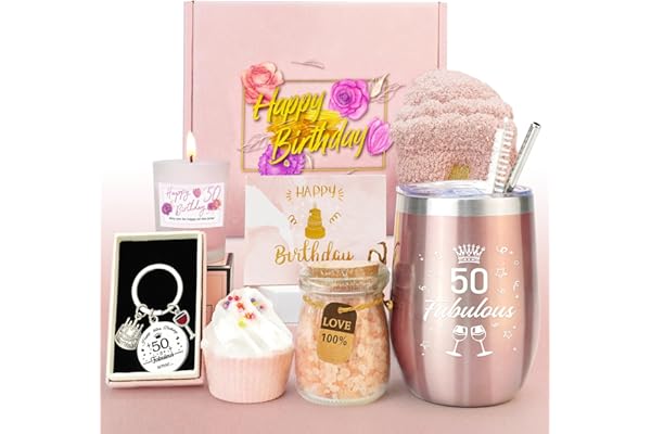 Epessa Cadeau d'anniversaire – Panier cadeau spécialement conçu pour les filles (50 ans)