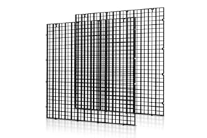 LINLAN 2 Griglie per Acquario, 30 x 30 cm, in plastica, divisori per acquari, per filtrare e Proteggere Il Fondo Fai da Te (Nero, Senza Accessori)