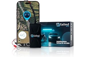 SALIND GPS Salind 01 4G, GPS Tracker per Auto, Barche e Altri Veicoli con Allarmi Multipli, GPS Auto Localizzatore con App, tracciamento in tempo reale, Collegamento Diretto alla Batteria (9-75V)