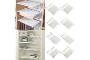 S-JIANG Multifunktionales Regal-Aufbewahrungsregal – Spannregal, erweiterbares Regal, verstellbare Regale für Schrank/Wohnmobil, erweiterbare Schrankspannregalstange