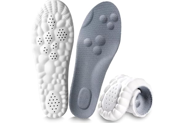 Purastep Memory Foam Shoe Insole, Shock Absorption Sports Inserts Anti-Slip Cropable Insoles Arch Support Orthotic Insoles Soft Elastic Insoles for Men Women EU 41-42 1 Pair