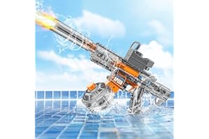 FUNGENETEC Electric Water Gun, Automatic Water Gun 26FT Super Powerful, Large Capacity Water Squirt Guns, Water Pistols Water Toy Guns for Pool Beach Garden Outdoor Activities (UMP45 Grey)