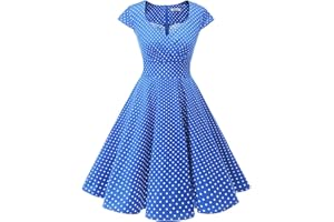 Bbonlinedress Women's Vintage 1950s cap Sleeve Rockabilly Cocktail Dress Multi-Colored