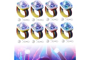 HOSPAOP 8 x Discokugel Armband Partylicht – Musikgesteuertes Discolicht LED Mini Partylicht mit USB Akku & Saugnapf, Partybeleuchtung für Kinder Auto DJ Party Bühnenlicht Weihnachten