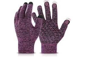 Abeillo rękawiczek do ekranów dotykowych, Zimowe ciepłe rękawiczki dla mężczyzn i kobiet, dzianinowe rękawiczki, ciepłe rękawiczki do jazdy, biegania, pisania