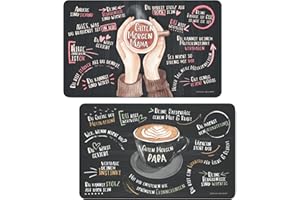 Geschenk für Eltern: Frühstücksbrettchen Set: GUTEN MORGEN, Geschenk für frischgebackene Eltern, Geschenk für Mama und Papa