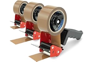 Rapesco 1742 Business Pack: 3 Dévidoirs de Ruban Adhésif 960 Germ-Savvy Antibactérien avec 3 Rouleaux d’Emballage Marron